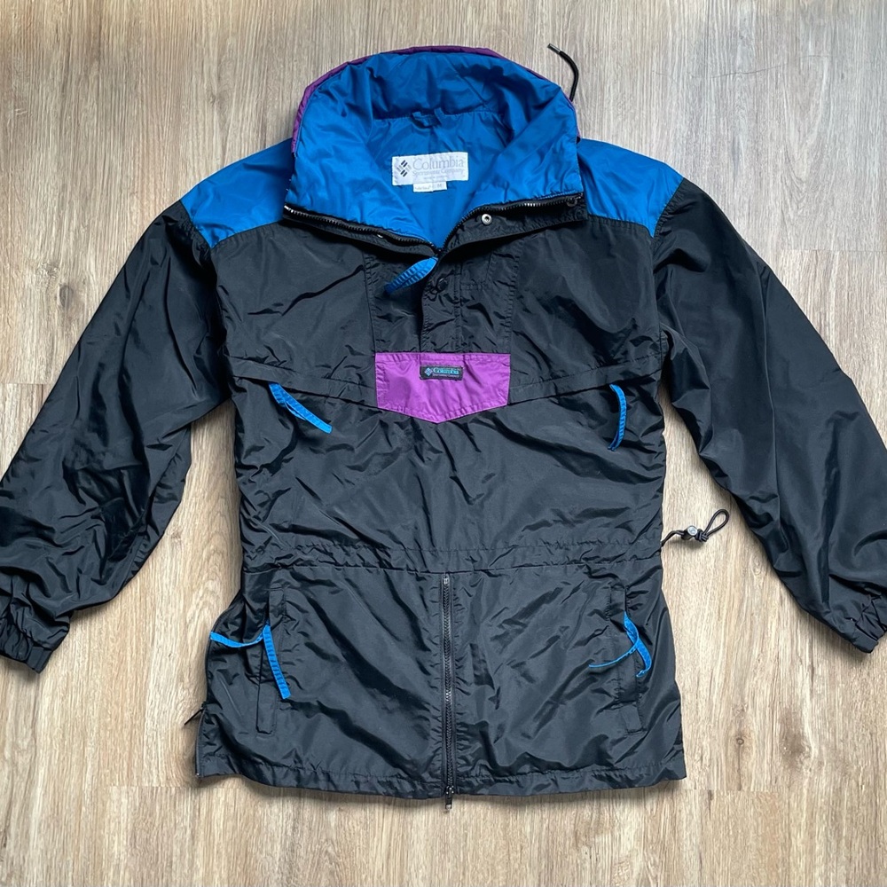 Vintage Columbia black and Blue Waterproof Ski Jacket